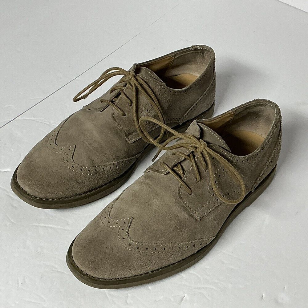 Calvin Klein Shoes Mens 8M Faxon Suede Leather Wingtip Brogue Oxford Dress